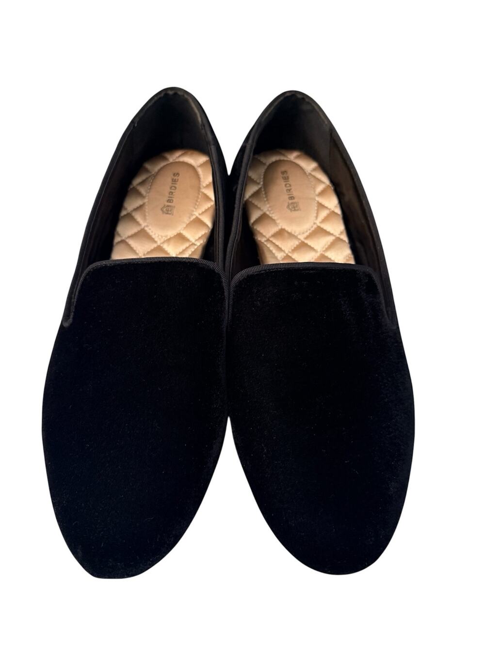 Birdies The Starling Black Velvet Smoking Loafers Flats Size 10